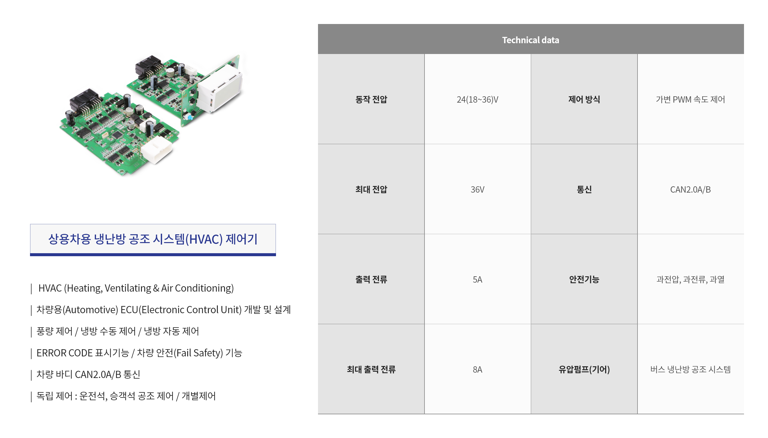 상용차용 냉난방 공조 시스템